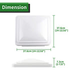 RVGUARD RV Roof Vent Cover 14 Inches, Universal Replacement Vent Lid White (2 Pack), Compatible with Ventline (pre 2008) & Elixir Vents (since 1994)