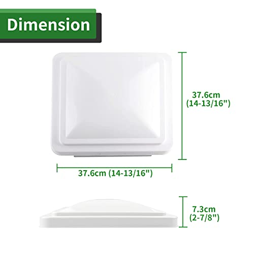 Load image into Gallery viewer, RVGUARD RV Roof Vent Cover 14 Inches, Universal Replacement Vent Lid White (2 Pack), Compatible with Ventline (pre 2008) &amp; Elixir Vents (since 1994)
