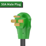 RVGUARD Welder Adapter Cord 12 Inch, NEMA 14-50P to 6-50R, 50 Amp Welder Adapter, Green