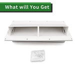 RVGUARD RV Range Hood Exhaust Vent Cover White for Motorhome Trailer (Include 10Pcs Screws)
