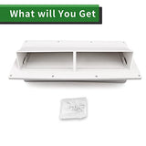 RVGUARD RV Range Hood Exhaust Vent Cover White for Motorhome Trailer (Include 10Pcs Screws)