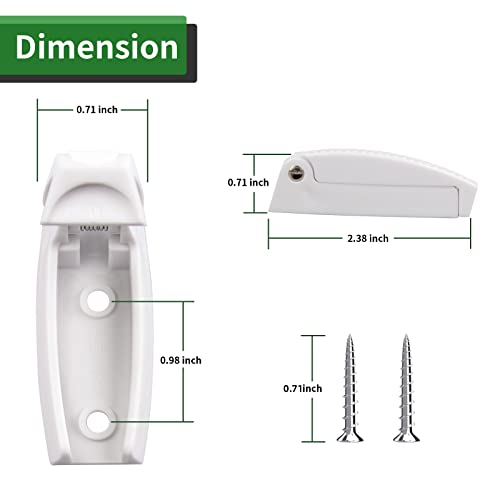 RVGUARD RV Door Holder, 12Pcs White Camper Door Holder, Keep The Baggage Door Open, for RV, Trailer, Camper Vans