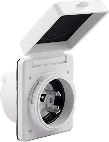 Load image into Gallery viewer, RVGUARD 125V 30 Amp RV Power Inlet, White, Twist Locking, Power Plug with 3 Stainless Steel Pins and Screws
