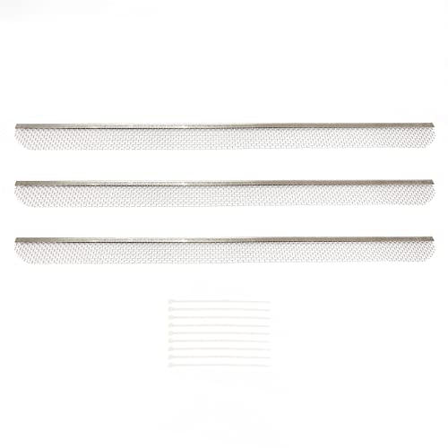 RVGUARD RV Flying Insect Screen for RV Refrigerator Vents Protects from Insects 20” x 1-1/2” Stainless Steel Mesh with Installation Tool and Silicone Rubber (3 Pack)