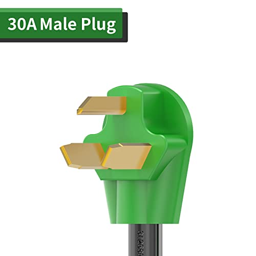 Load image into Gallery viewer, RVGUARD Welder Adapter, Dryer 30 Amp to Welder 50 Amp Adapter, NEMA 10-30P to 6-50R Welding Adapter, 10AWG, 12 Inch, Green
