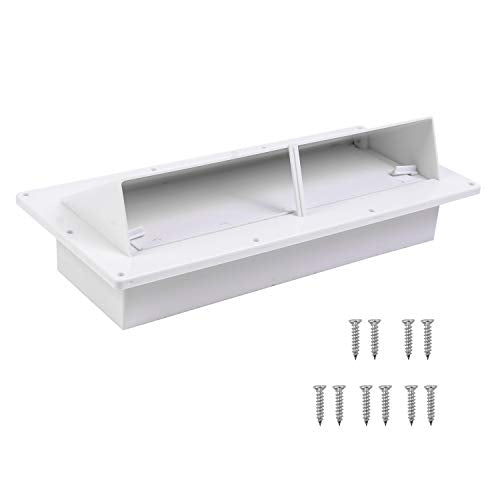 RVGUARD RV Range Hood Exhaust Vent Cover White for Motorhome Trailer (Include 10Pcs Screws)