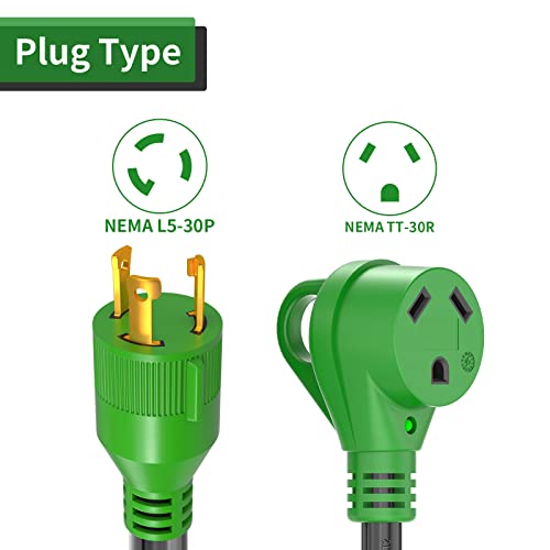 3 Prong RV Generator Adapter Cord 30 Amp to 30 Amp - RVGUARD
