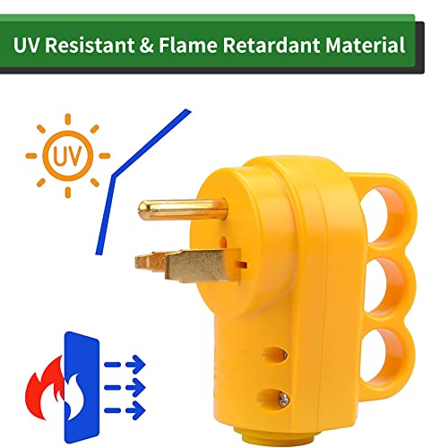 RVGUARD NEMA 6-30P/6-50P Plug, 30/50 Amp 250 Volt Male Plug, 6-30P/6-50P Welder Replacement Plug, ETL Listed