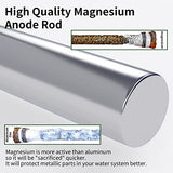 RVGUARD Anode Rod for RV Water Heater, 9-1/4" Magnesium Anode Rod with 3/4" NPT Thread fitting for most of RV Water Heater, 2 Pack, coming with Teflon Tape