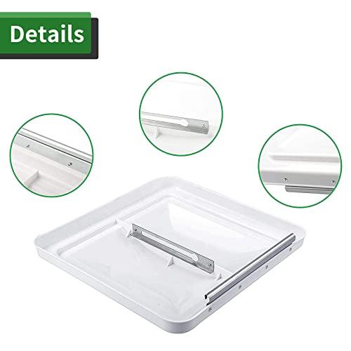 RVGUARD RV Roof Vent Cover 14 Inches, Universal Replacement Vent Lid White (2 Pack), Compatible with Ventline (pre 2008) & Elixir Vents (since 1994)