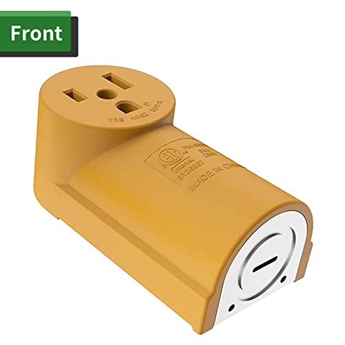 Load image into Gallery viewer, RVGUARD 50 Amp NEMA 6-50R Surface Mount Receptacle, 125/250 Volt Power Outlet, Yellow, ETL Listed
