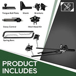 RVGUARD 1000lb Weight Distribution Hitch Kit, with Sway Control, 2 Inch Shank, 2-5/16 Inch Ball