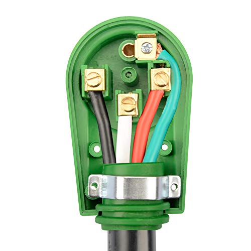 Load image into Gallery viewer, RVGUARD NEMA 14-50P RV Replacement Male Plug, 125/250V 50 Amp with Disconnect Handle, Green
