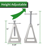 RVGUARD RV Stack Jacks 4 Pack with Storage Bag, Aluminum Stabilizer Jacks for RV Trailer Camper, Single Support Up to 6000 Lbs, Adjustable from 11" to 17"