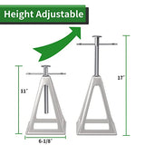 RVGUARD RV Stack Jacks 4 Pack with Storage Bag, Aluminum Stabilizer Jacks for RV Trailer Camper, Single Support Up to 6000 Lbs, Adjustable from 11" to 17"
