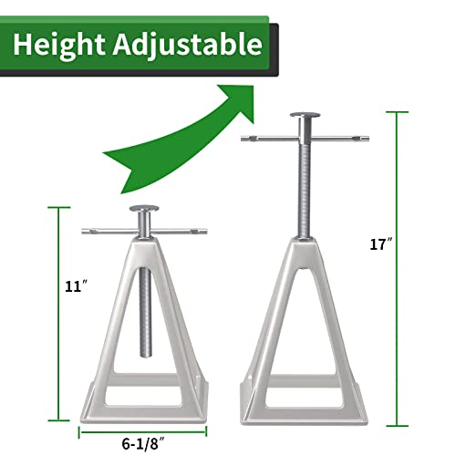 Load image into Gallery viewer, RVGUARD RV Stack Jacks 4 Pack with Storage Bag, Aluminum Stabilizer Jacks for RV Trailer Camper, Single Support Up to 6000 Lbs, Adjustable from 11&quot; to 17&quot;
