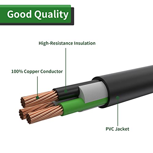 RVGUARD Welder Adapter, Dryer 30 Amp to Welder 50 Amp Adapter, NEMA 10-30P to 6-50R Welding Adapter, 10AWG, 12 Inch, Green