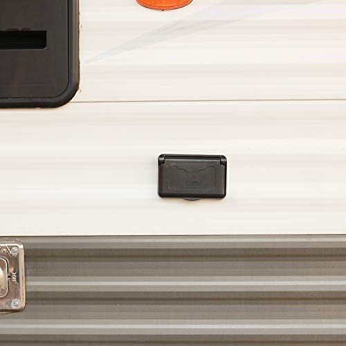 Load image into Gallery viewer, RVGUARD RV Spring-Loaded Weatherproof Receptacle Cover in Black (Receptacle Included)
