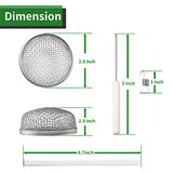 RVGUARD RV Flying Insect Screen, RV Furnace Vent Cover Bug Screen 2 Pack 2.8 x 1.3 Inch Stainless Steel Mesh with Installation Tool and Silicone Rubber