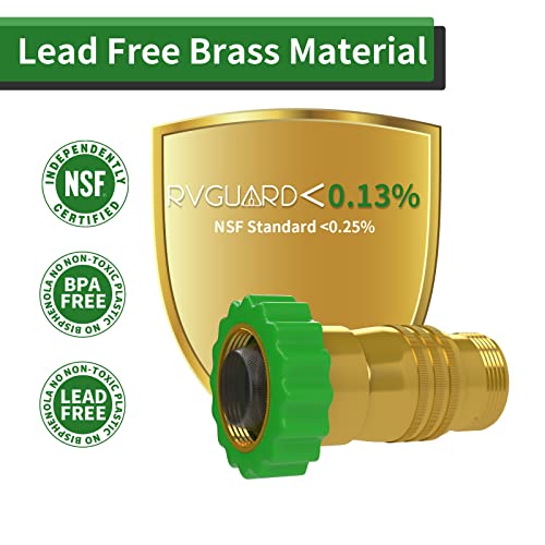 Load image into Gallery viewer, RVGUARD Inline RV Water Pressure Regulator, Brass Lead-Free Water Pressure Reducer with a Inlet Screen Filter for RV, Camper, Travel Trailer
