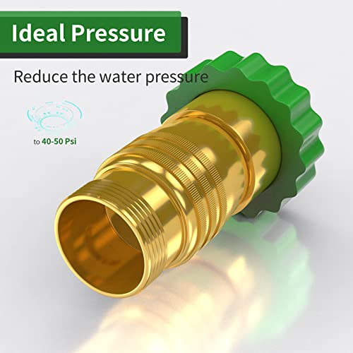 Load image into Gallery viewer, RVGUARD Inline RV Water Pressure Regulator, Brass Lead-Free Water Pressure Reducer with a Inlet Screen Filter for RV, Camper, Travel Trailer
