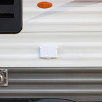 RVGUARD RV Spring-Loaded Weatherproof Receptacle Cover in White (Receptacle Included)