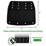 RVGUARD 3 Pack RV Step Rugs 22 Inch RV Step Covers Wrap Around Camper Stair Rugs for Radius Steps (Black)