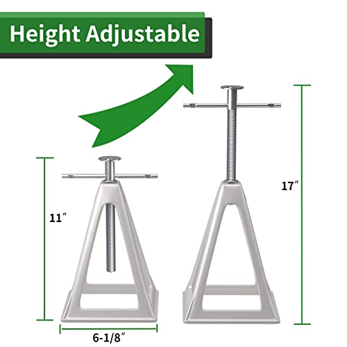 Load image into Gallery viewer, RVGUARD RV Stack Jacks 1 Pack, Aluminum Stabilizer Jacks for RV Trailer Camper, Single Support Up to 6000 Lbs, Adjustable from 11&quot; to 17&quot;
