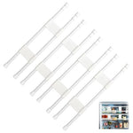 RVGUARD Double RV Refrigerator Bar Adjustable Fridge Tension Rod Holds Food and Drinks in Place Extends Between 16" and 28" for Camper Refrigerator, Kitchen, Cupboard, Bookshelf（4Sets）