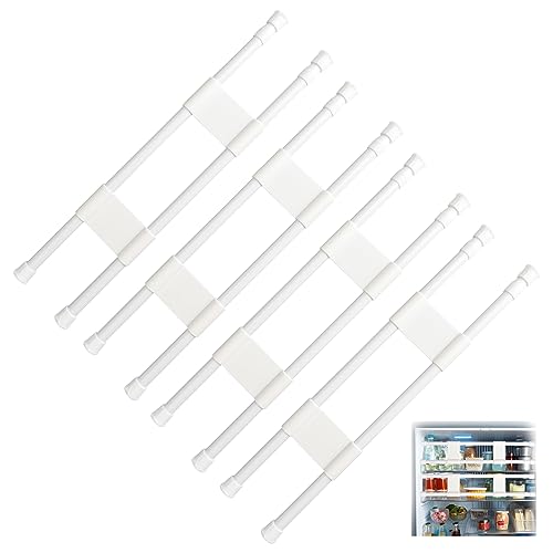 RVGUARD Double RV Refrigerator Bar Adjustable Fridge Tension Rod Holds Food and Drinks in Place Extends Between 16