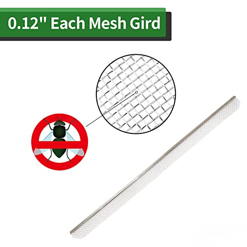 RVGUARD RV Flying Insect Screen for RV Refrigerator Vents Protects from Insects 20” x 1-1/2” Stainless Steel Mesh with Installation Tool and Silicone Rubber (3 Pack)