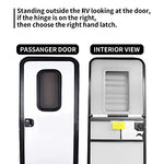 RVGUARD RV Screen Door Latch Right Handle Kit for Camper Trailer Motorhome