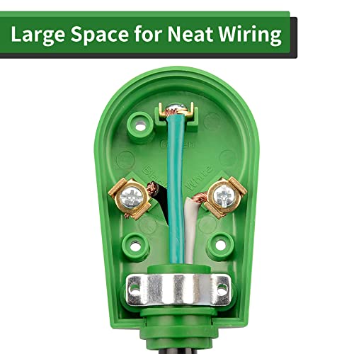 Load image into Gallery viewer, RVGUARD NEMA TT-30P RV Replacement Male Plug 125V 30 Amp with Disconnect Handle, Green
