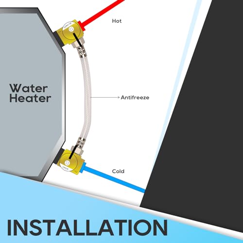 Load image into Gallery viewer, RVGUARD RV Water Heater By-Pass Kit, 12&quot; Reinforced Hose and Fittings
