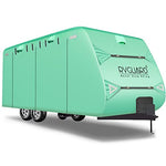 RVGUARD Travel Trailer Cover, 500D Oxford Cover fits for 24' - 27' RV, Upgrade UV Resistant Oxford Fabric, Quick Side Door Access, Come with Maintenance Accessory and Storage Bag