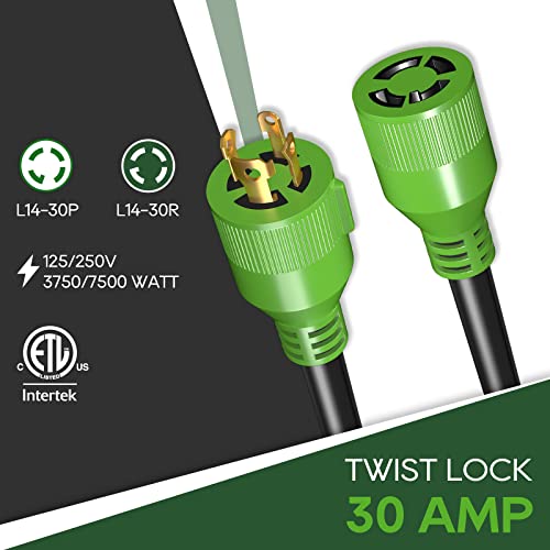 Load image into Gallery viewer, 4 Prong Generator Extension Cord 30 Amp 10 Foot - RVGUARD
