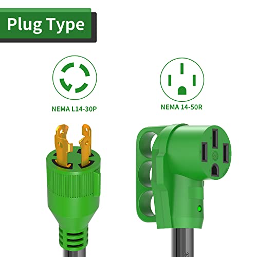 4 Prong RV Generator Adapter Cord 30 Amp to 50 Amp - RVGUARD