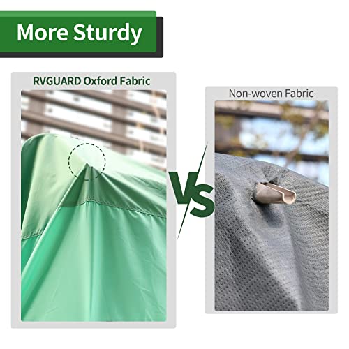 Load image into Gallery viewer, RVGUARD Travel Trailer Cover, 500D Oxford Cover fits for 30&#39; - 33&#39; RV, Upgrade UV Resistant Oxford Fabric, Quick Side Door Access, Come with Maintenance Accessory and Storage Bag
