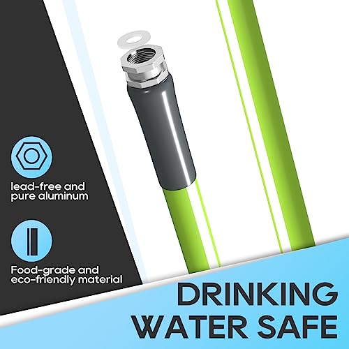 RVGUARD RV Water Hose 50 FT, 5/8'' Inside Diameter Drinking Water Hose, Lead-Free and No Leaking Garden Hose for RV, Trailer, Camper and Garden