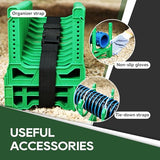 RVGUARD 10 FT RV Sewer Hose Support, with Adjustable Accordion Style for Dumping Fastly and Thoroughly, with Working Gloves, Elastic Anchor Bands and a Convenient Carry Strap