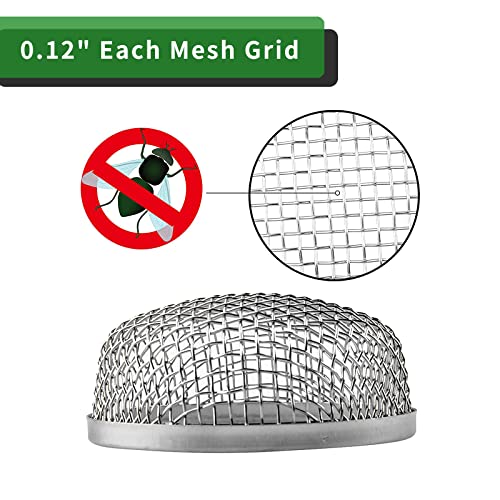 Load image into Gallery viewer, RVGUARD RV Flying Insect Screen, RV Furnace Vent Cover Bug Screen 2 Pack 2.8 x 1.3 Inch Stainless Steel Mesh with Installation Tool and Silicone Rubber
