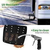 RVGUARD 3 Pack RV Step Rugs 22 Inch RV Step Covers Wrap Around Camper Stair Rugs for Radius Steps (Black)