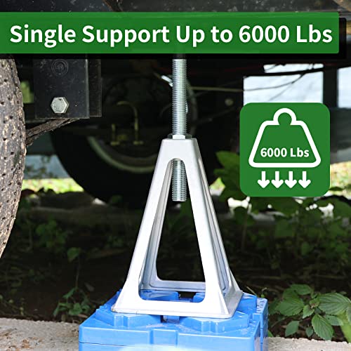 Load image into Gallery viewer, RVGUARD RV Stack Jacks 4 Pack with Storage Bag, Aluminum Stabilizer Jacks for RV Trailer Camper, Single Support Up to 6000 Lbs, Adjustable from 11&quot; to 17&quot;
