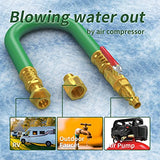 RVGUARD RV Winterizing Kit, RV Winterize Blowout Adapter with 1/4" Quick Connect Plug and 3/4" Garden Hose Thread for RV, Travel Trailer, Boat, Garden