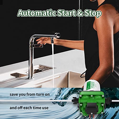 Load image into Gallery viewer, RVGUARD Fresh Water Pump, 12V DC Self Priming Diaphragm Water Pump, 5.5 GPM with Strainer Filter, Adapters, for RV, Yacht, Garden, Camper
