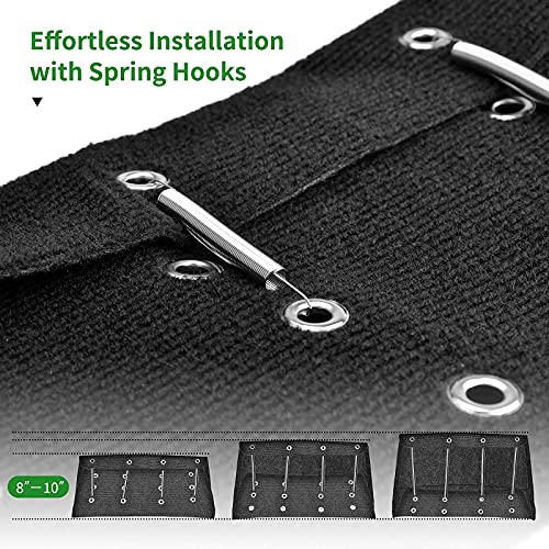 RVGUARD 3 Pack RV Step Rugs 22 Inch RV Step Covers Wrap Around Camper Stair Rugs for Radius Steps (Black)