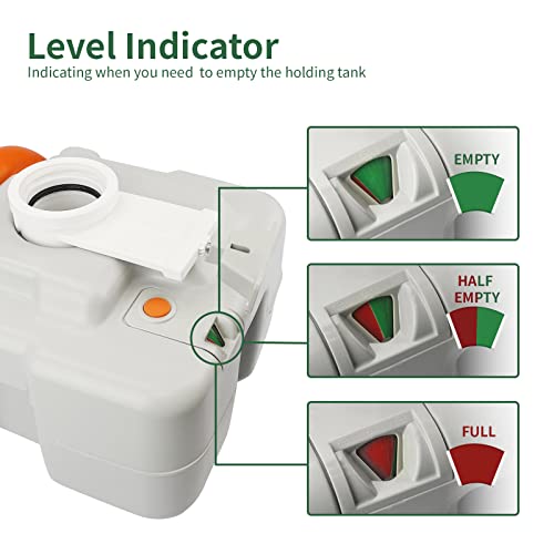 Load image into Gallery viewer, Portable Toilet 5.3 Gallon with Carry Bag and Wash Sprayer - RVGUARD
