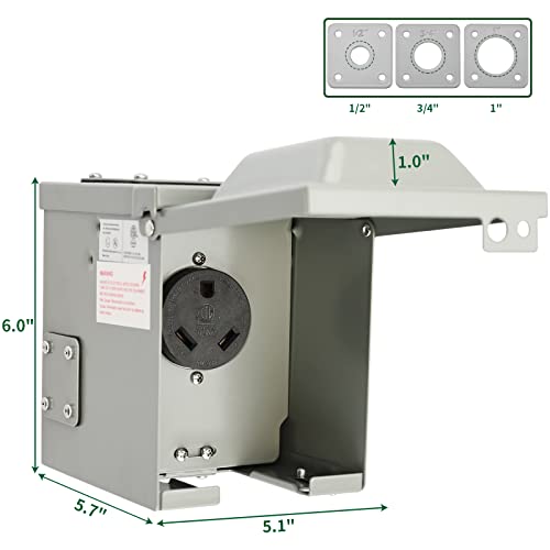 Load image into Gallery viewer, RV/EV Power Outlet Box 30 Amp 125 Volt - RVGUARD
