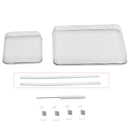 RVGUARD Flying Insect Screen for RV Water Heater Vent Cover 2 Pack (4.5 x 4.5 x 1.3 Inch)(8.5 x 6 x 1.3 Inch)