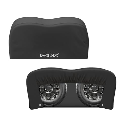Load image into Gallery viewer, RVGUARD RV Tire Covers 2 Packs Fit 27&quot;-30&quot; Dia Tires - Black
